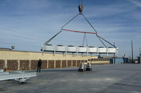 Lindsey Refrigeration completed the design work, ordering and installation for these large roof top condenser units for this commercial customer.